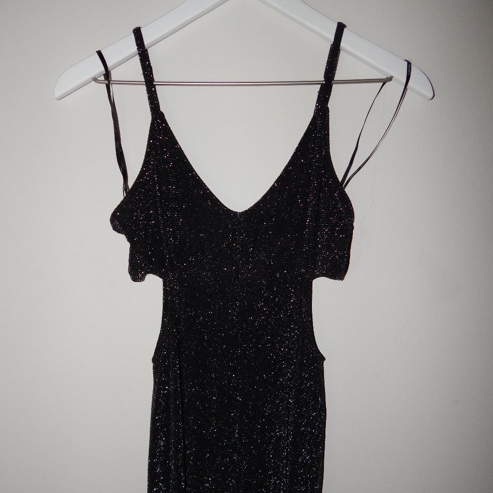 Metallic Black & Silver Jumpsuit
